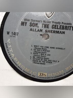 Warner Bros. Vinyl Record - Gray, Black and Gold Label